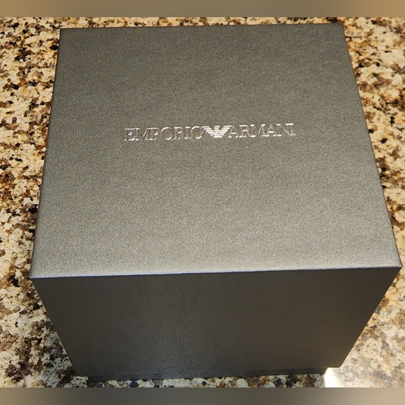 Emporio Armani Men's Black Stainless Steel Watch - Picture 8 of 12